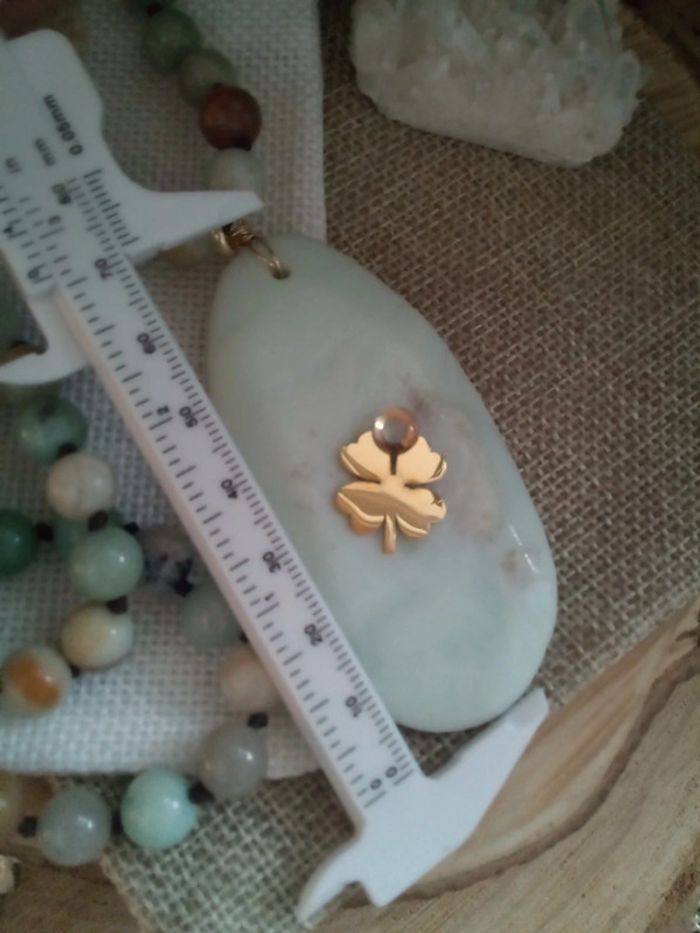 Collier tout en pierres d'Amazonite 🩵. - photo numéro 3