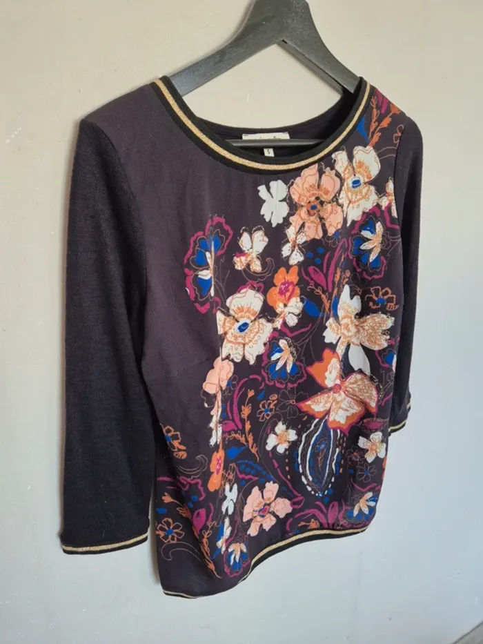 T-shirt fleurie Grain de Malice taille s - photo numéro 2