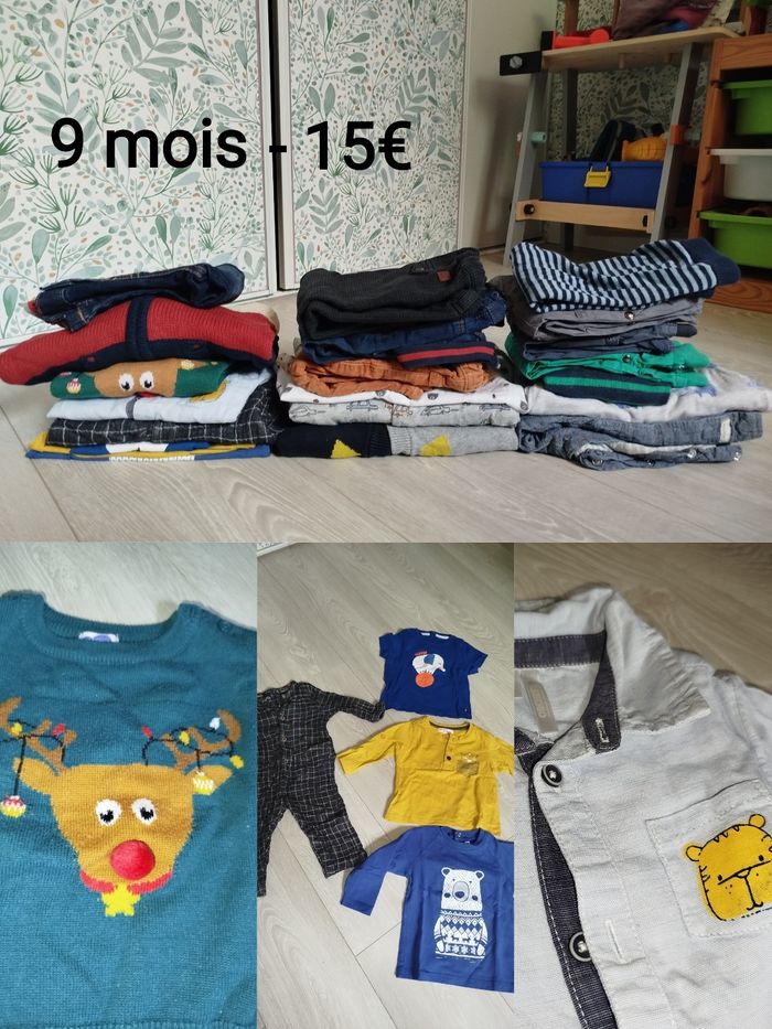Lot vêtements hiver garçon 9 mois - 24 pièces - photo numéro 4