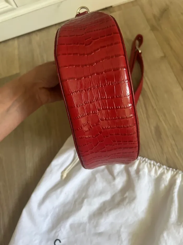 Claudie Pierlot, sac en cuir rouge avec dustbag État neuf - photo numéro 8
