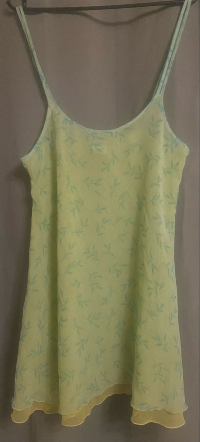 Nuisette à motifs »Etam »verte et jaune