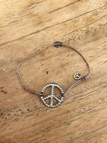 Bracelet gas peace and love cordon