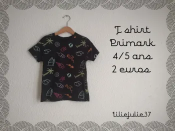 T shirt Primark 4/5 ans