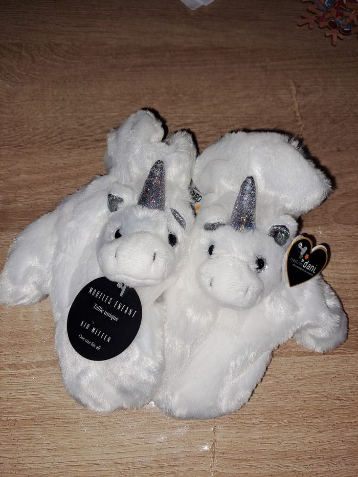 Moufles licorne taille unique neuf