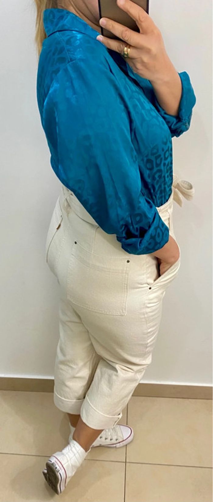 Jolie Chemise Satinée Imprimée Taille 38 - photo numéro 5