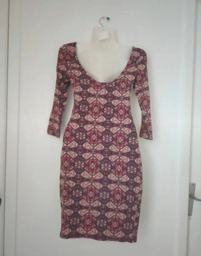 Robe légère manches longues a motifs femme c - photo numéro 4