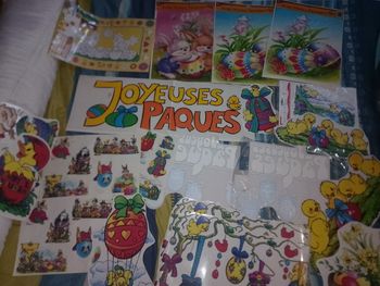 Stickers de Pâques, set de table x6