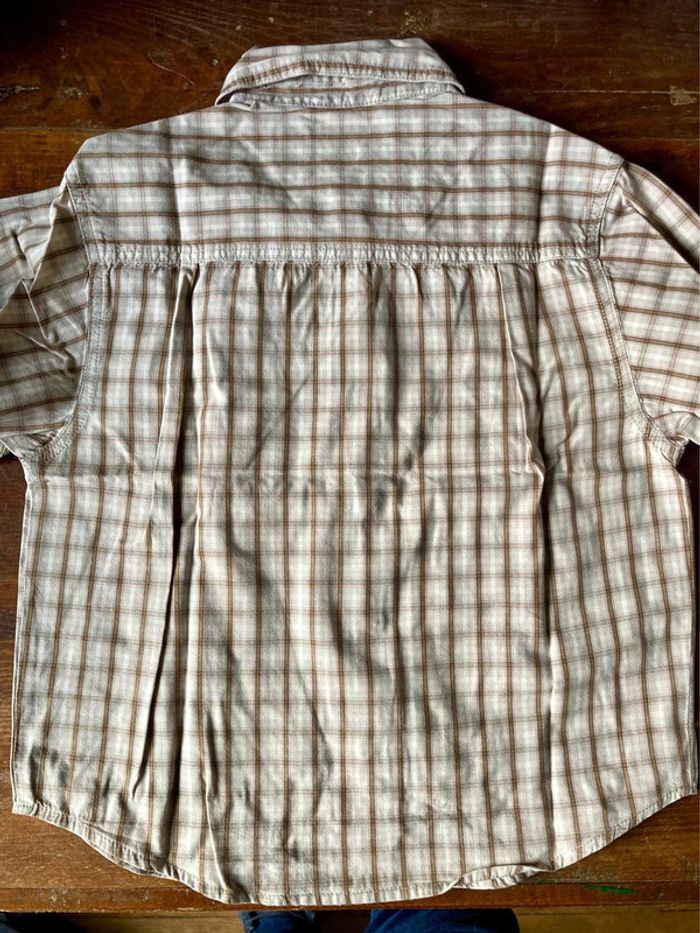 Chemise à carreaux beige marron 6 ans Okaïdi - photo numéro 5