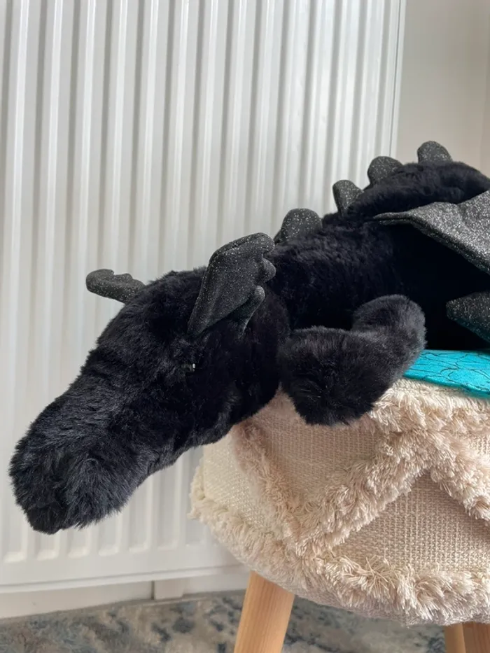 Peluche Jellycat Onyx Dragon HUGE 🐉🖤 - photo numéro 14