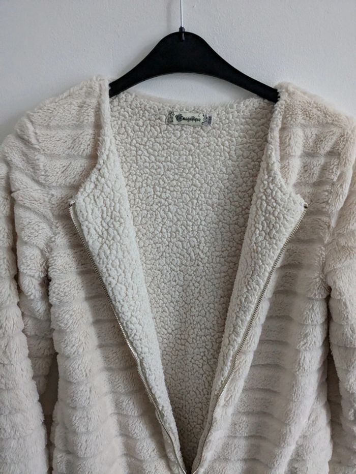 Veste pilou pilou creme  S/M - photo numéro 5