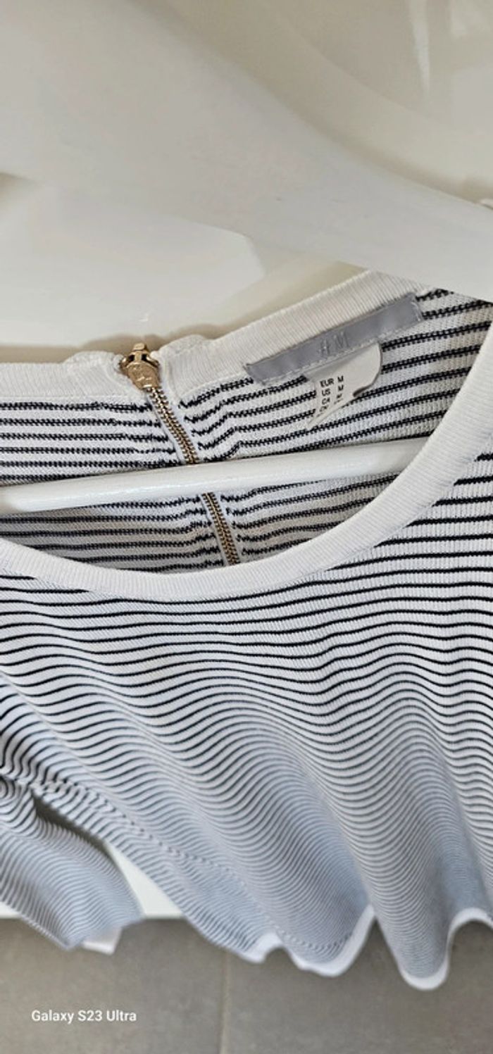 Pull marin H&M léger taille M - photo numéro 3