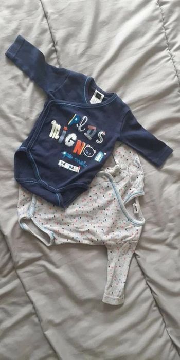 Lot de 2 bodies Tissaïa 1 mois