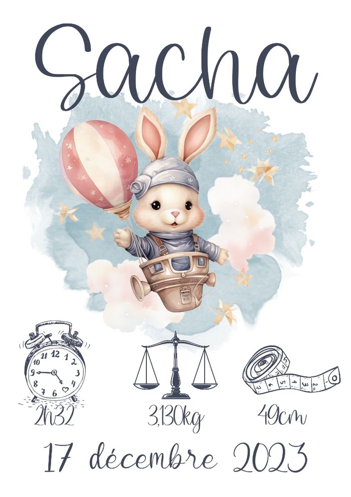 affiche naissance personnalisé - photo numéro 2