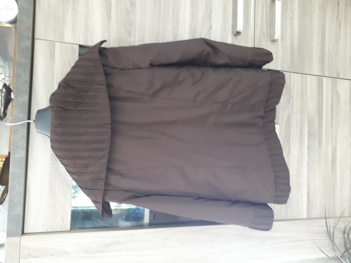 Veste Parka 3/4 marron grand col - photo numéro 2