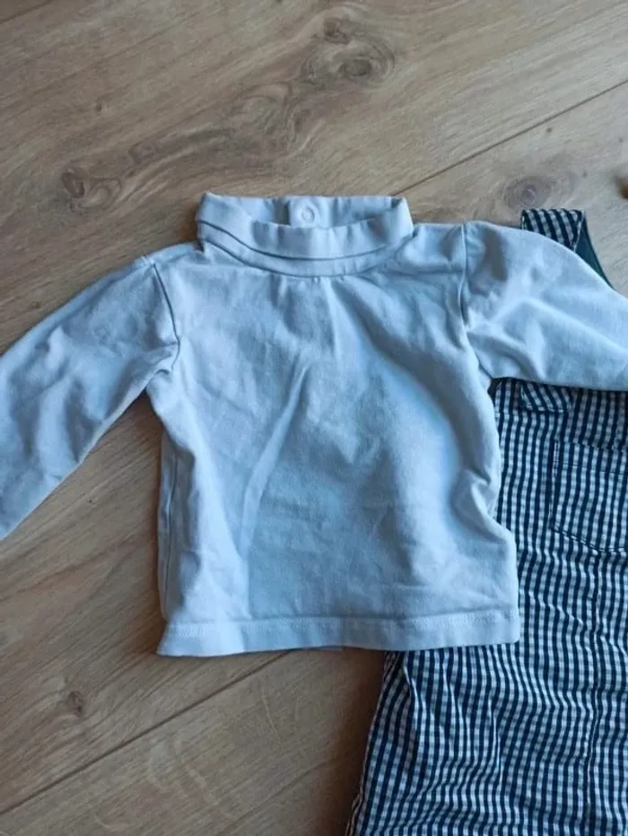 Ensemble salopette t-shirt manche longue - photo numéro 4