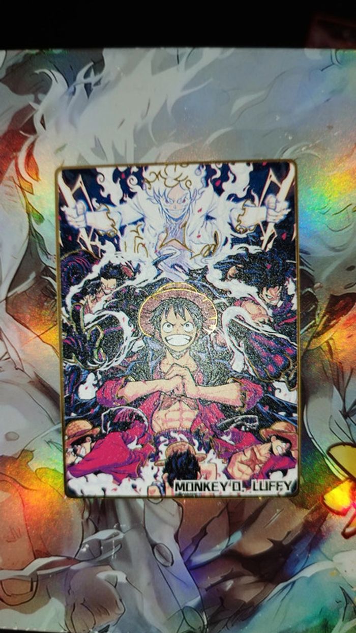 Carte Metal Card One Piece Mugiwara Luffy gear 5 fifth rare