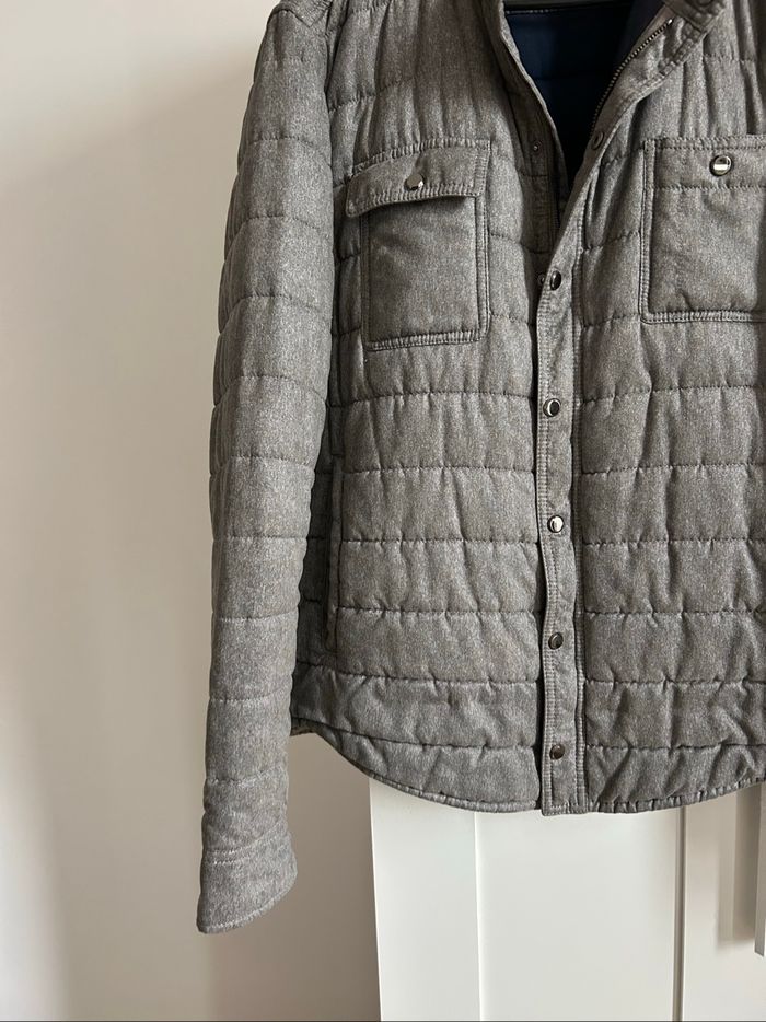 Veste grise unie matelassée Homme Zara Tailles L-XL - photo numéro 2