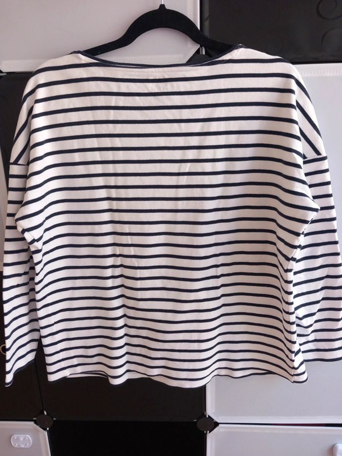 tee-shirt marin de grossesse manches longues tailleM - photo numéro 2