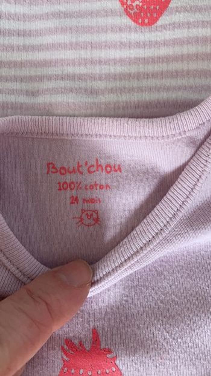 Bout’chou 3 bodies 24 mois lilas - photo numéro 7