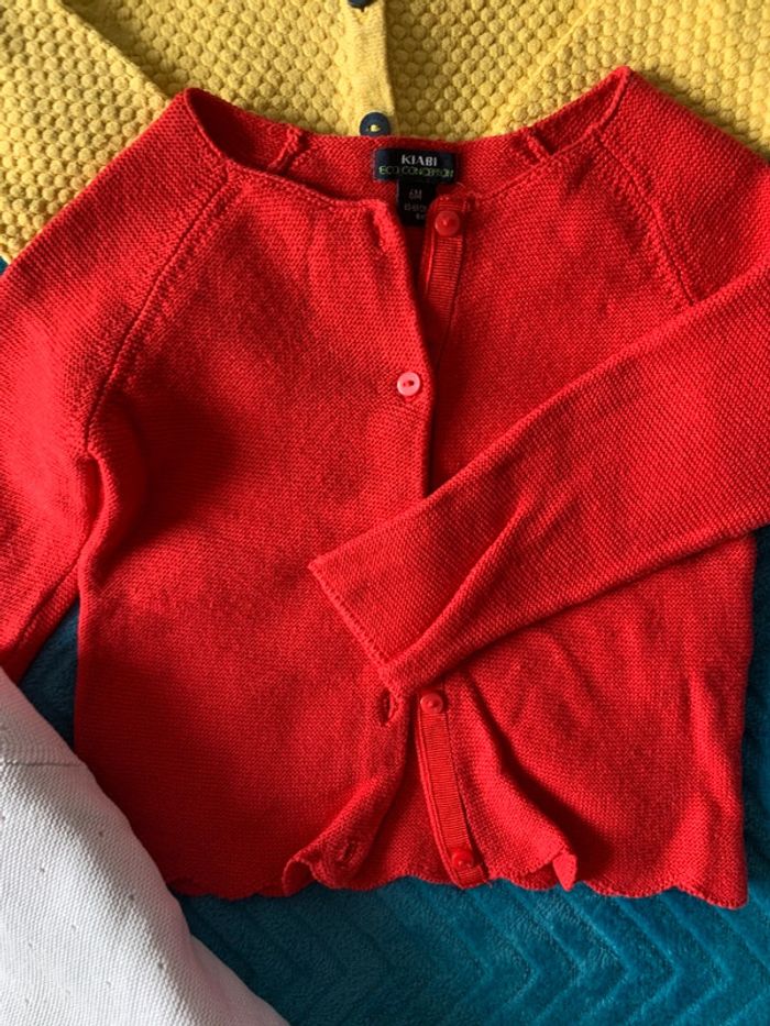 Lot 4 gilets fille 6 mois - photo numéro 4