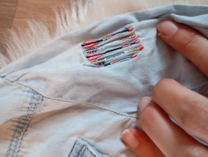 Look fille 3 ans chemise en jean tao + jean h&m - photo numéro 3