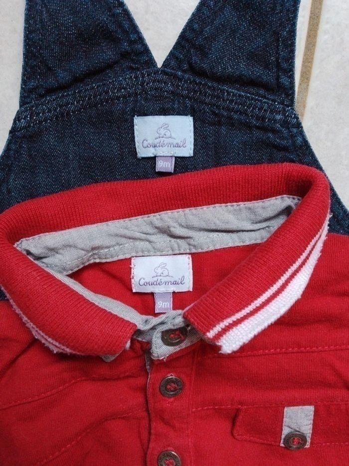 Ensemble salopette polo garçon Coudémail 9 mois - photo numéro 8