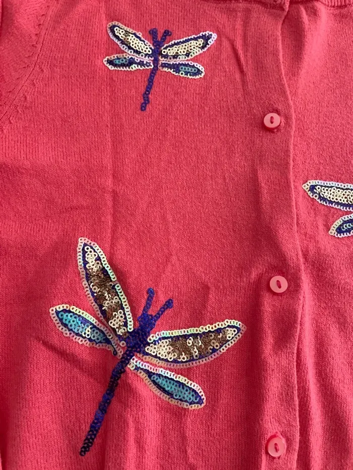 Gilet rose avec sequins - photo numéro 3