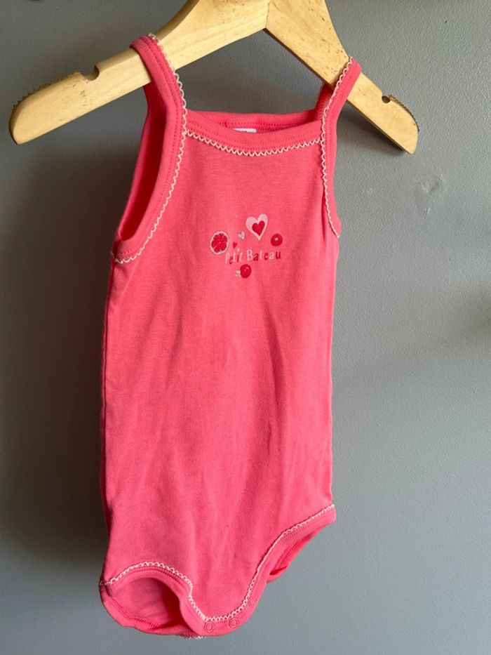 Lot 3 bodys bretelles Petit bateau fille 36 mois neufs - photo numéro 5