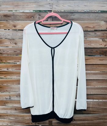 Blouse crème & noir - Taille XL