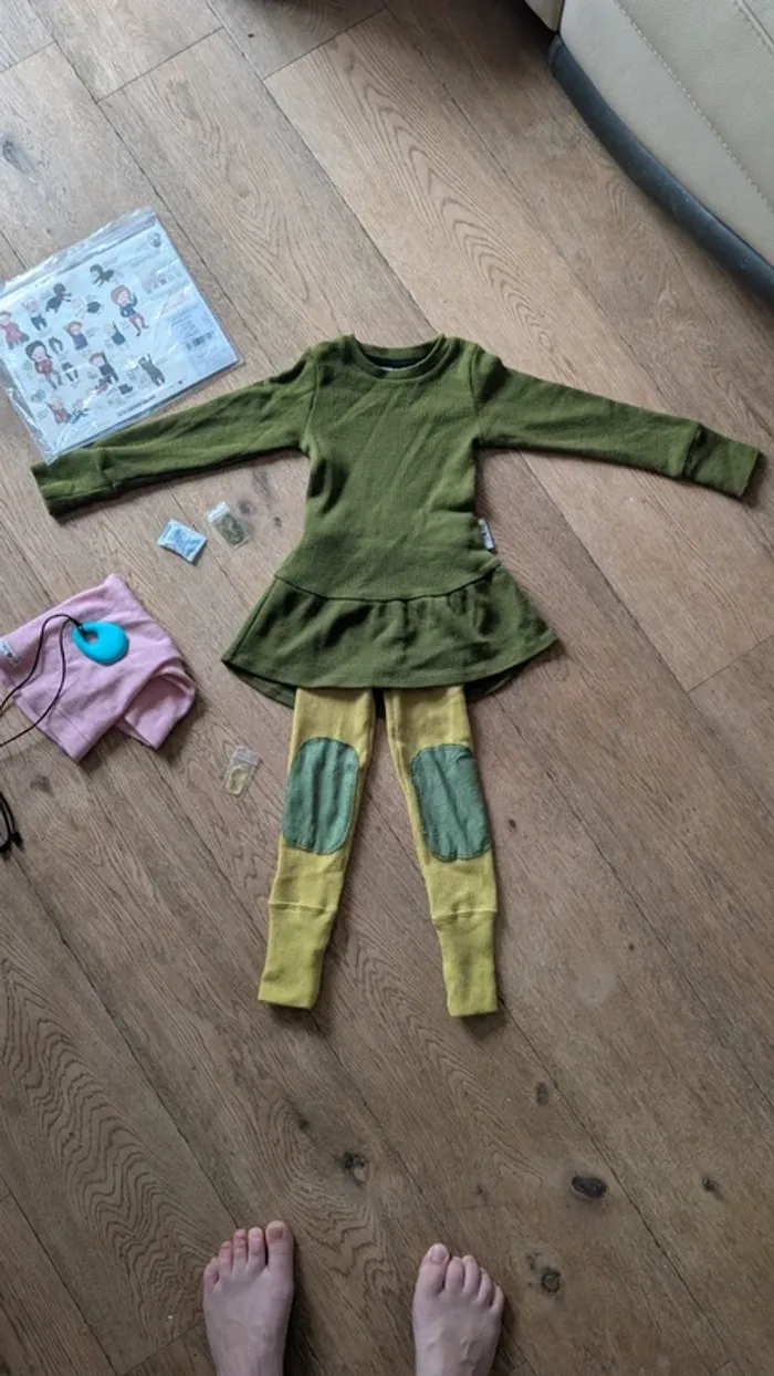 Ensemble tunique legging écharpe manymonths vert conqueror - photo numéro 4