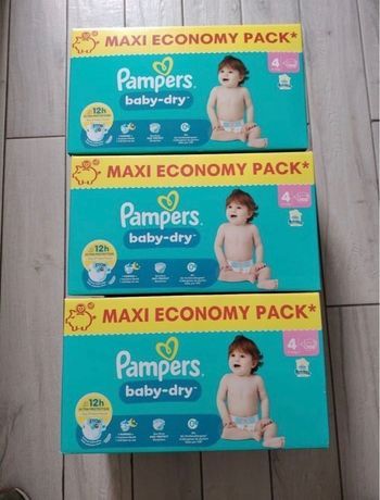 3 maxi pack Pampers taille 4 baby dry 