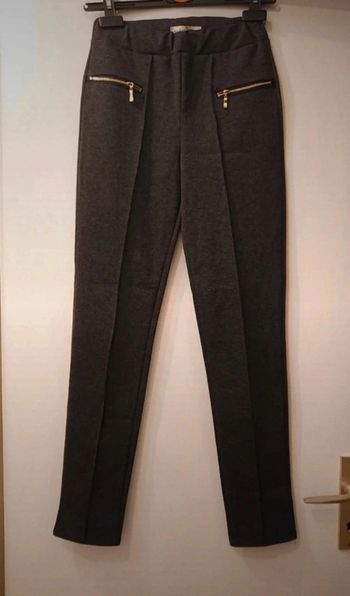 Pantalon droit epais gris anthracite