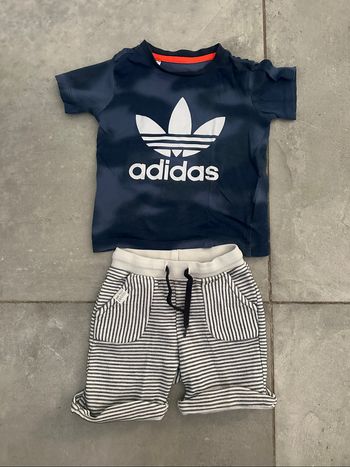 Ensemble taille 18 24 mois short, sergent Major et T-shirt Adidas