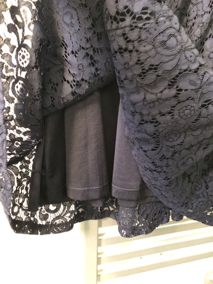 Robe en dentelle bleu marine Taille M - photo numéro 4