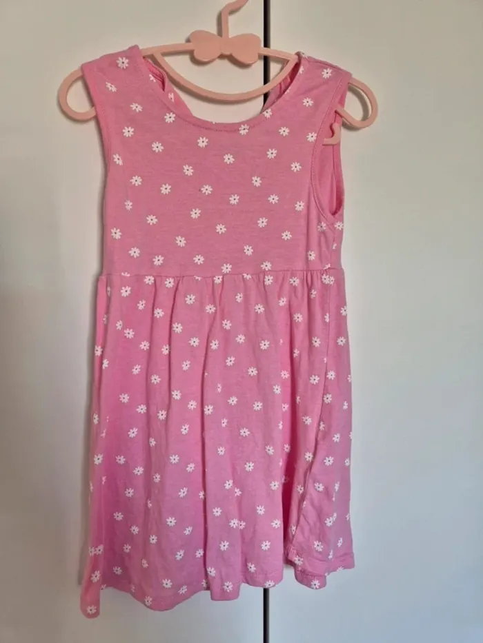 Belle robe d'été KIABI taille 2 ans 92cm rose à fleurs sans manches 24 mois