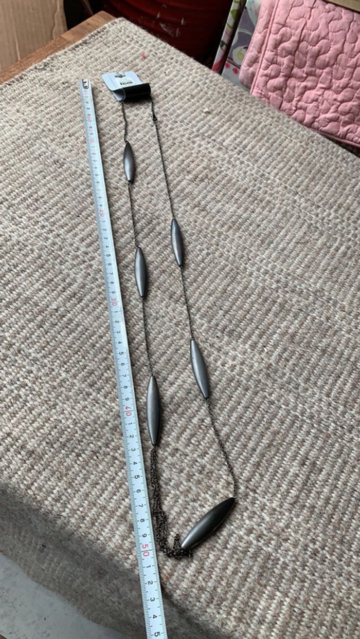 Collier sautoirs métal effet brossé - photo numéro 6