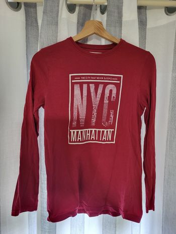 Tee-shirt rouge manches longues In Extenso