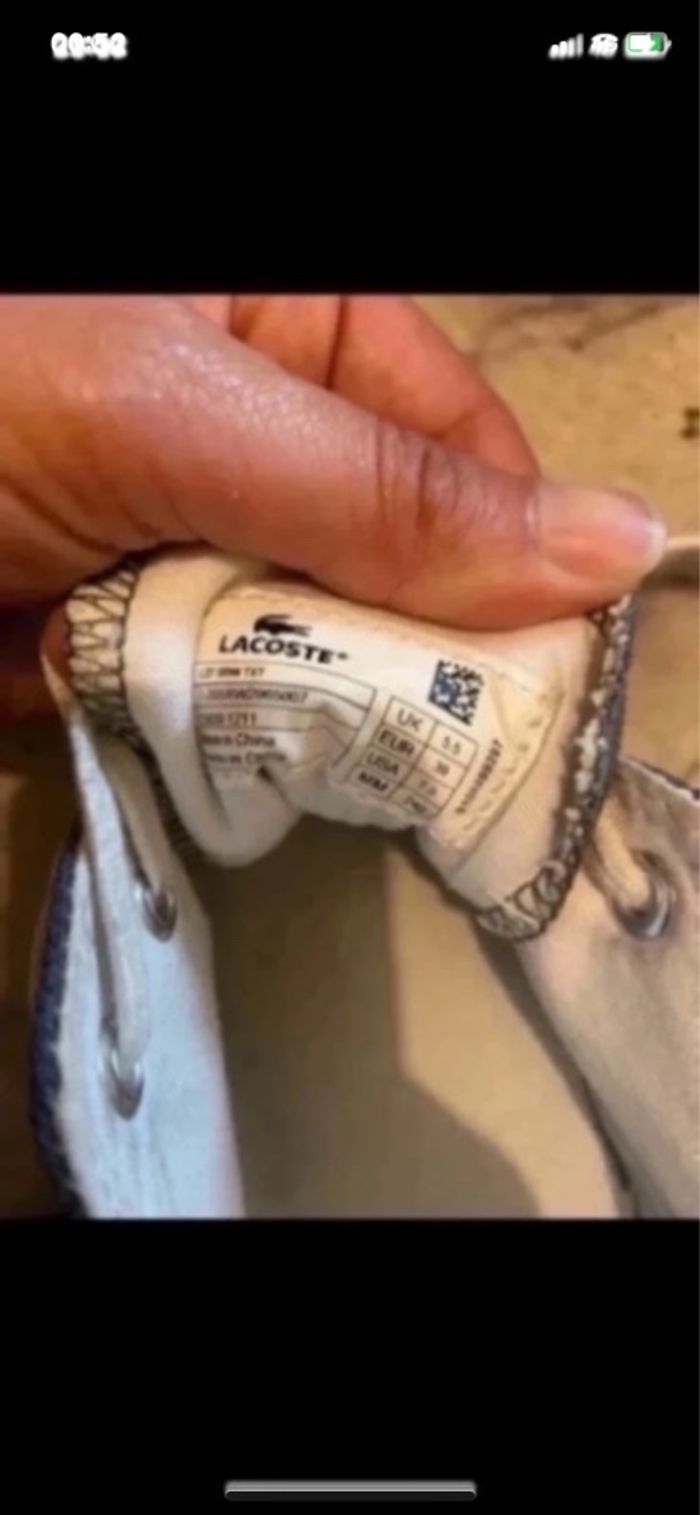 Basket  lacoste grise taille 39 - photo numéro 2