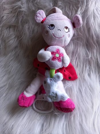 Doudou peluche - Musical -Fille coccinelle Influx