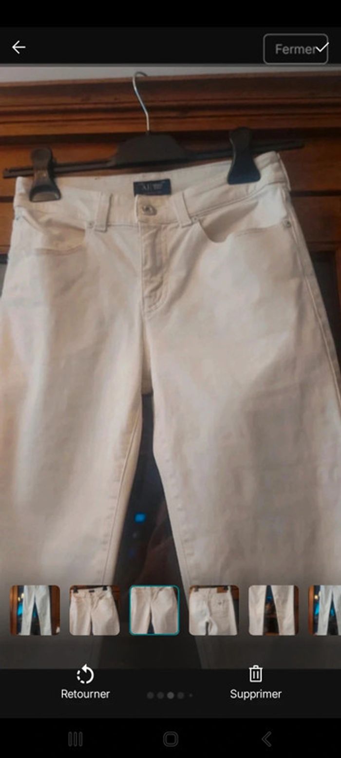 Pantalon Armani Jeans blanc taille eu 25 fr 34 - photo numéro 3