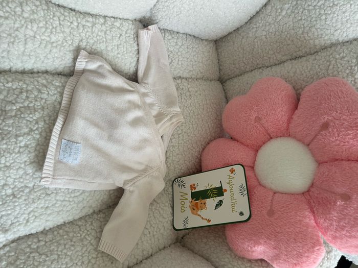 Gilet cache cœur rose pale