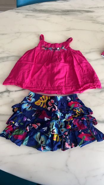 Ensemble catimini jupe et débardeur 4 ans