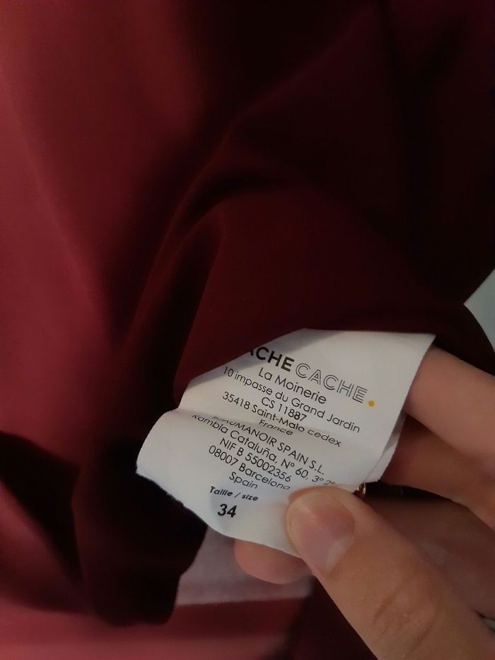 Blouse bordeau - photo numéro 3