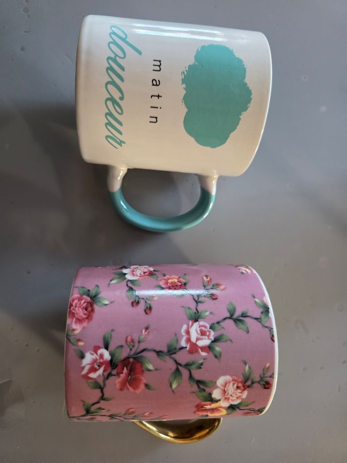 Lot de 2 tasses maison