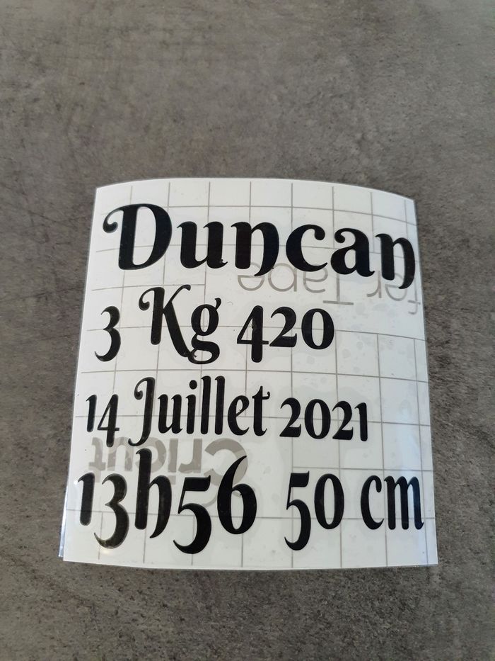 Planche stickers naissance