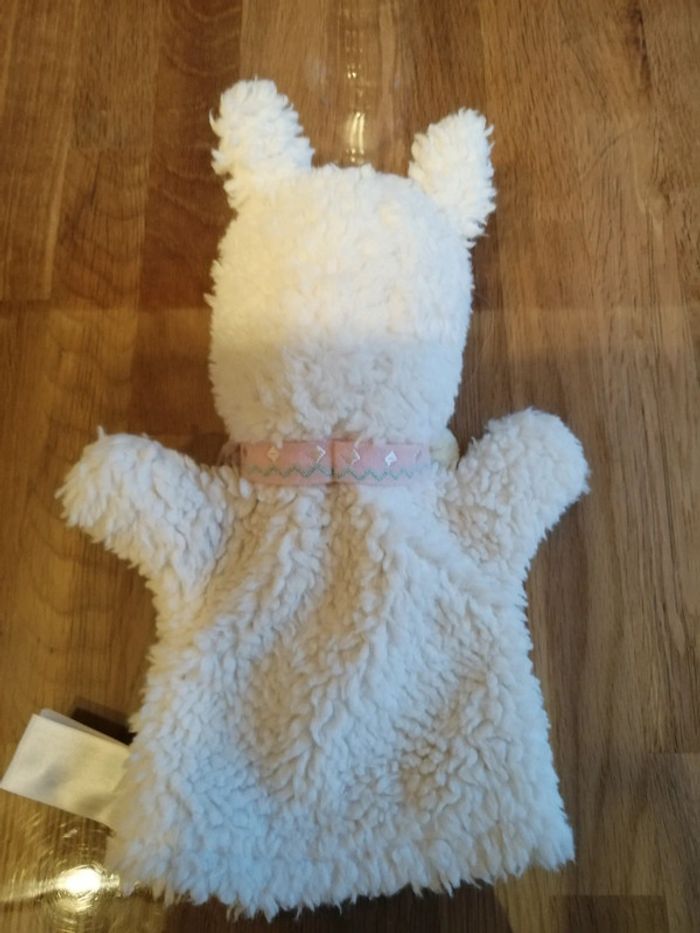 Doudou marionnette Lama blanc Tex Baby lamaland - Tex - photo numéro 2