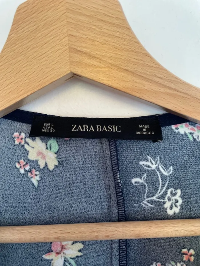Robe marine effet cache coeur Zara L - photo numéro 3