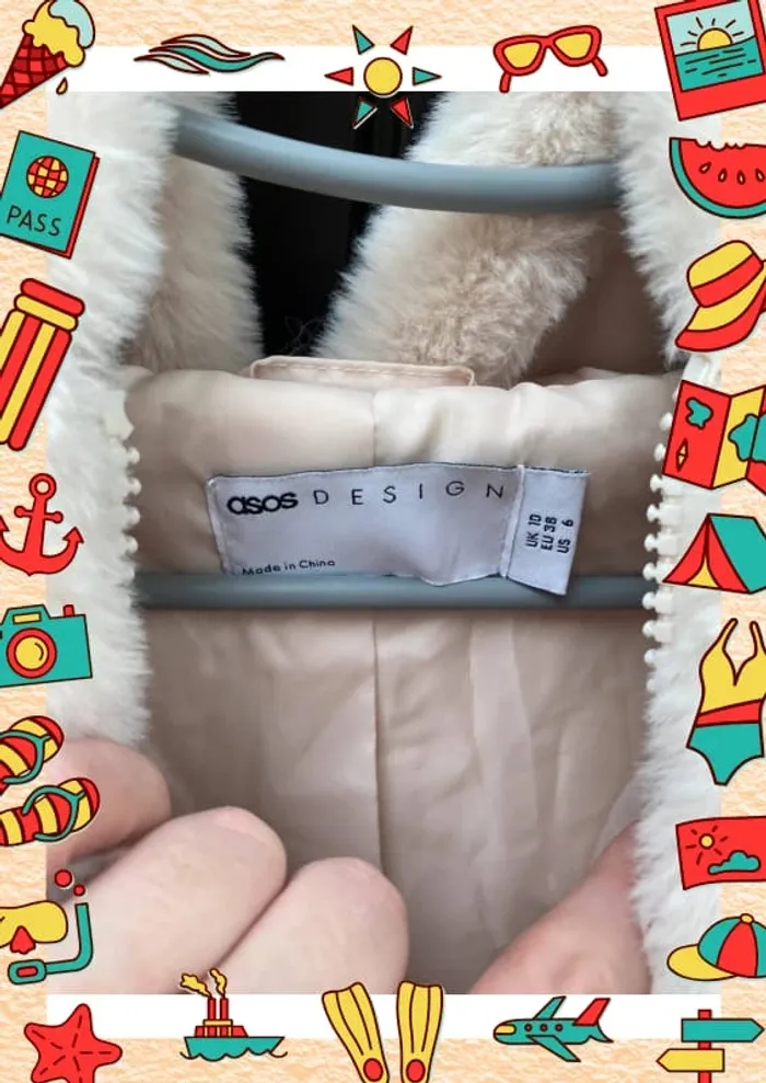 Veste à capuche courte fausse fourrure asos - photo numéro 7