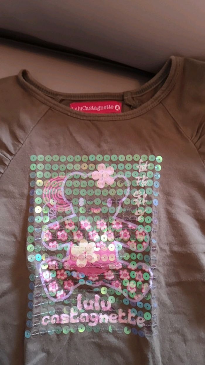 T shirt Lulu Castagnette et legging brillant - photo numéro 3