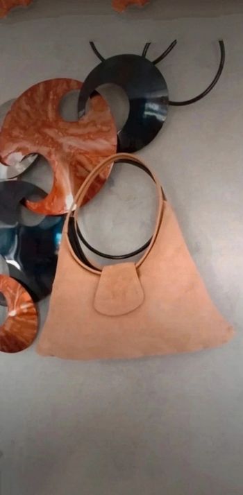 Sac à main suédine beige